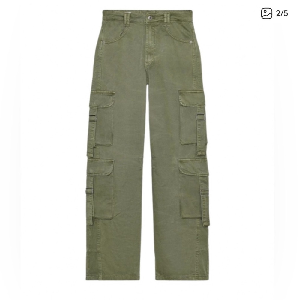Zara Olive Green Cargo Pants
